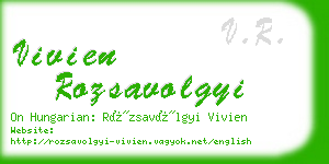 vivien rozsavolgyi business card